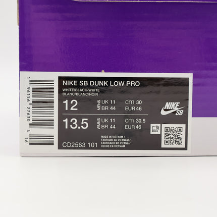 CD2563-101 Nike Dunk Low SB White Gum Black Gum Light Brown (Men's)