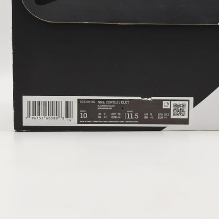 DZ3239-002 CLOT Nike Cortez Black White (Men's)