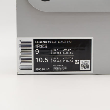 IB9520-401 Nike Tiempo Legend 10 Elite Copa White (Men's)