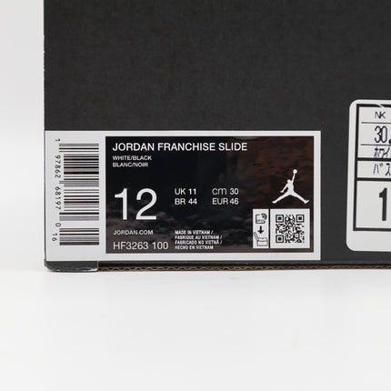 HF3263-100 Nike Jordan Franchise Slide White Black (Men's)