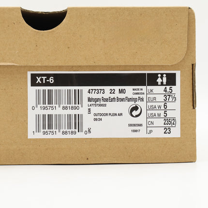 L47737300 Salomon XT-6 Mahogany Rose Earth Brown Flamingo Pink (Women's)