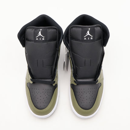 DQ8426-092 Nike Air Jordan 1 Mid Black Medium Olive Sail White (Men's)