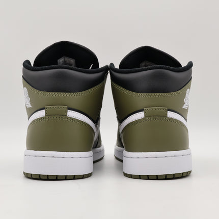 DQ8426-092 Nike Air Jordan 1 Mid Black Medium Olive Sail White (Men's)