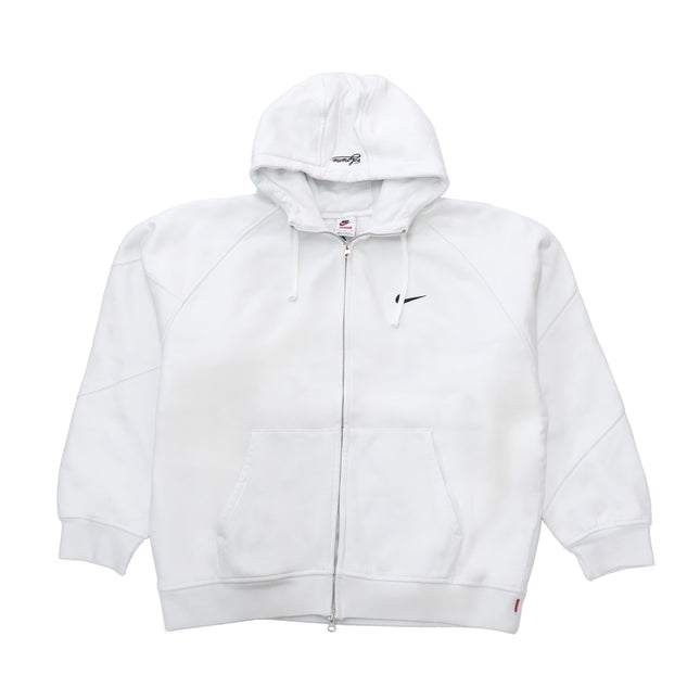 Supreme Nike Zip Up Hooded Sweatshirt White