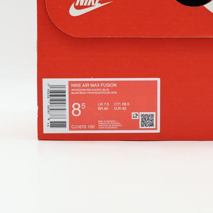 CJ1670-100 Nike Air Max Fusion White Pacific Blue Gym Red (Men's)