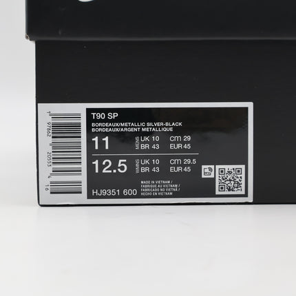 HJ9351-600 Nike Total 90 3 SP Bordeaux and Metallic Silver (Men's)