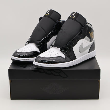 HV0789-010 Nike Air Jordan 1 Mid Black Patent (Men's)