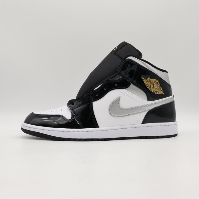 HV0789-010 Nike Air Jordan 1 Mid Black Patent (Men's)