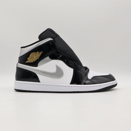 HV0789-010 Nike Air Jordan 1 Mid Black Patent (Men's)