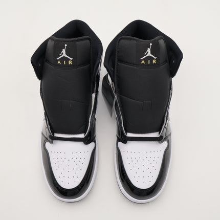HV0789-010 Nike Air Jordan 1 Mid Black Patent (Men's)
