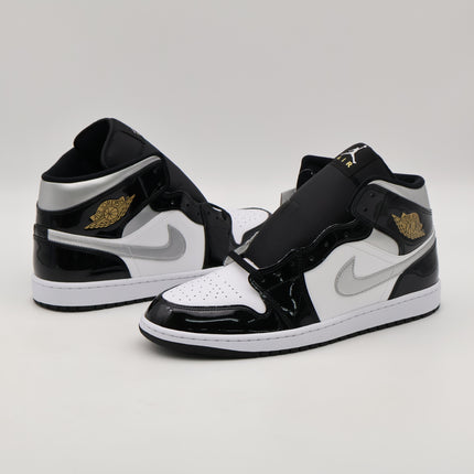 HV0789-010 Nike Air Jordan 1 Mid Black Patent (Men's)