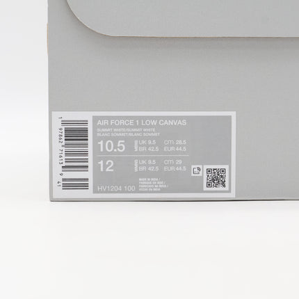 HV1204-100 Nike Air Force 1 Low Canvas Triple White (Men's)