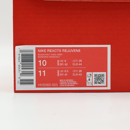 HV5060-003 Nike ReactX Rejuven8 Black Cool Grey Volt (Men's)