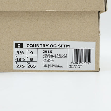 JH8639 Song for the Mute adidas Originals Country OG Bronze Cream White (Men's)