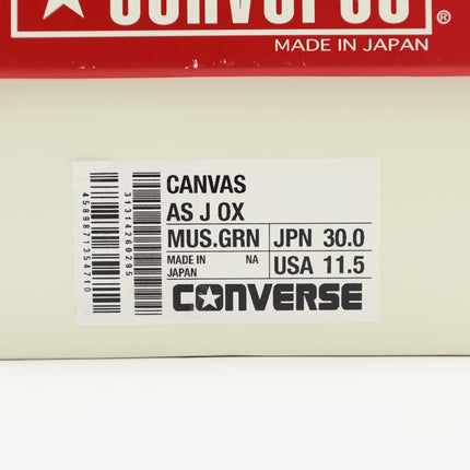 31314260 Converse Canvas All Star J OX Muscat Green (Men's)