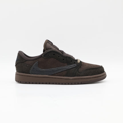 DO5442-202 Travis Scott Nike PS Air Jordan 1 Low OG SP Velvet Brown Dark (Kid's)