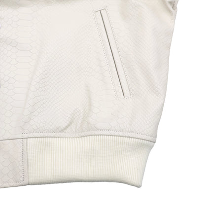 Supreme Nike Leather Varsity Jacket White