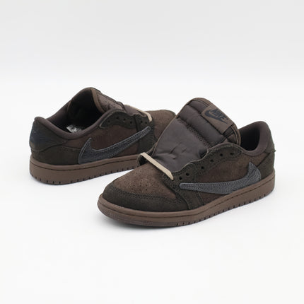 DO5442-202 Travis Scott Nike PS Air Jordan 1 Low OG SP Velvet Brown Dark (Kid's)