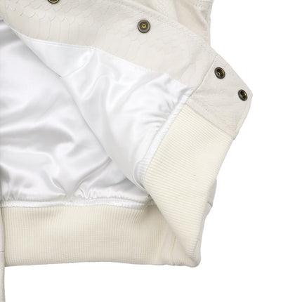 Supreme Nike Leather Varsity Jacket White