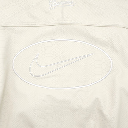 Supreme Nike Leather Varsity Jacket White