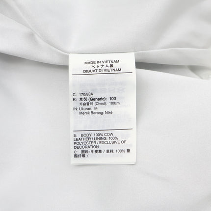 Supreme Nike Leather Varsity Jacket White