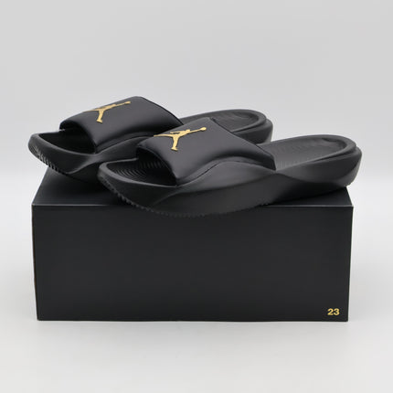 HF3263-007 Nike Jordan Franchise Slides Black Metallic Gold (Men's)