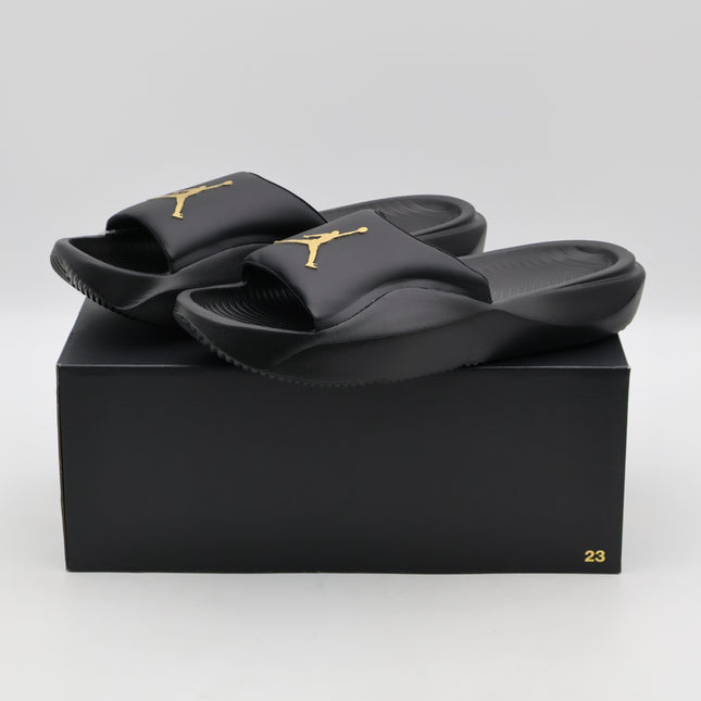 HF3263-007 Nike Jordan Franchise Slides Black Metallic Gold (Men's)