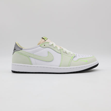 DM7837-103 Nike Air Jordan 1 Retro Low White Ghost Green Black Grey  (Men's)