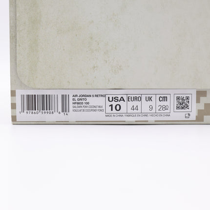 HF8833-100 Nike Air Jordan 5 Retro El Grito Sail and Dark Pony (Men's)