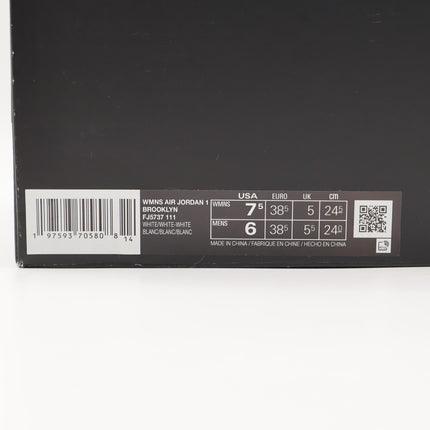 FJ5737-111 Nike Air Jordan 1 Brooklyn White (Women's)