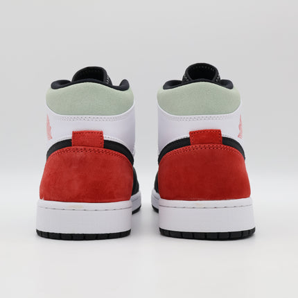 852542-100 Nike Air Jordan 1 Mid SE Black Gym Red White Light Smoke Grey (Men's)