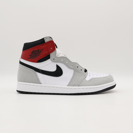 555088-126 Nike Air Jordan 1 High OG Light Smoke Grey Black Varsity Red (Men's)