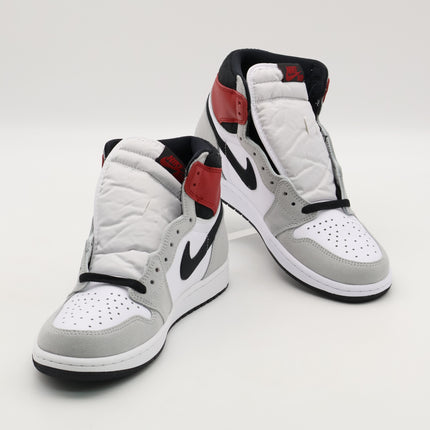 555088-126 Nike Air Jordan 1 High OG Light Smoke Grey Black Varsity Red (Men's)