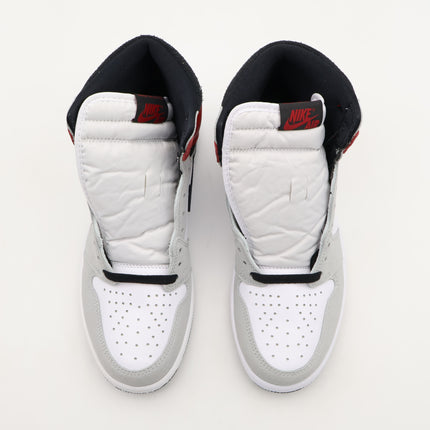 555088-126 Nike Air Jordan 1 High OG Light Smoke Grey Black Varsity Red (Men's)