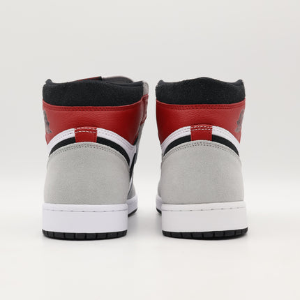 555088-126 Nike Air Jordan 1 High OG Light Smoke Grey Black Varsity Red (Men's)