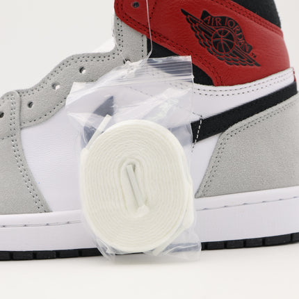 555088-126 Nike Air Jordan 1 High OG Light Smoke Grey Black Varsity Red (Men's)