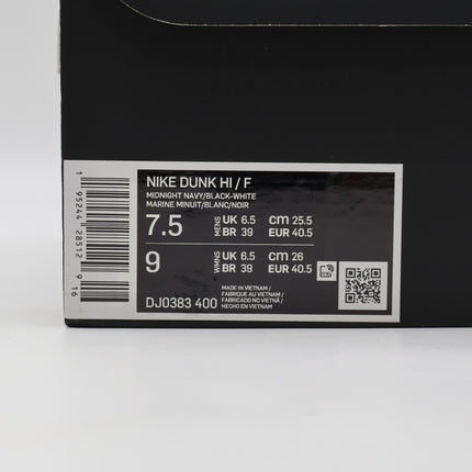 DJ0383-400 Nike Dunk High Fragment Design Tokyo Midnight Navy Black (Men's)