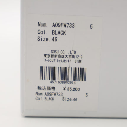 A09FW733-black Maison MIHARA YASUHIRO PETERSON Original Sole Canvas Low (Men's)