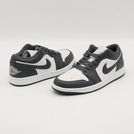 553558-044 Nike Air Jordan 1 Low Classic Grey White (Men's)