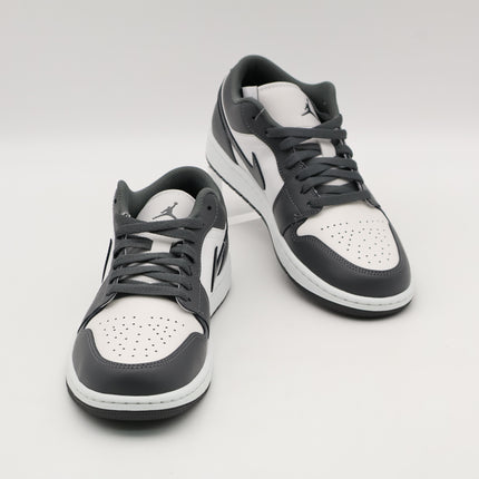 553558-044 Nike Air Jordan 1 Low Classic Grey White (Men's)
