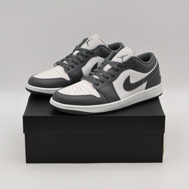 553558-044 Nike Air Jordan 1 Low Classic Grey White (Men's)