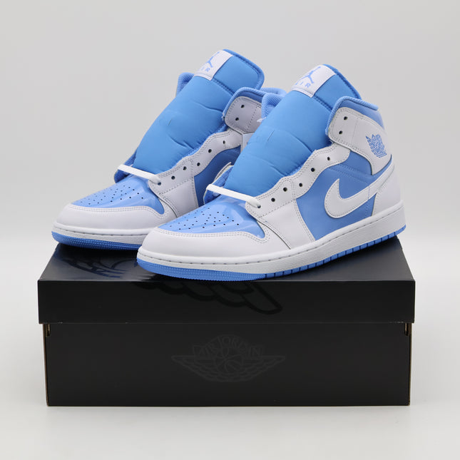 FZ2142-114 Nike Air Jordan 1 Mid White Legend Blue (Men's)