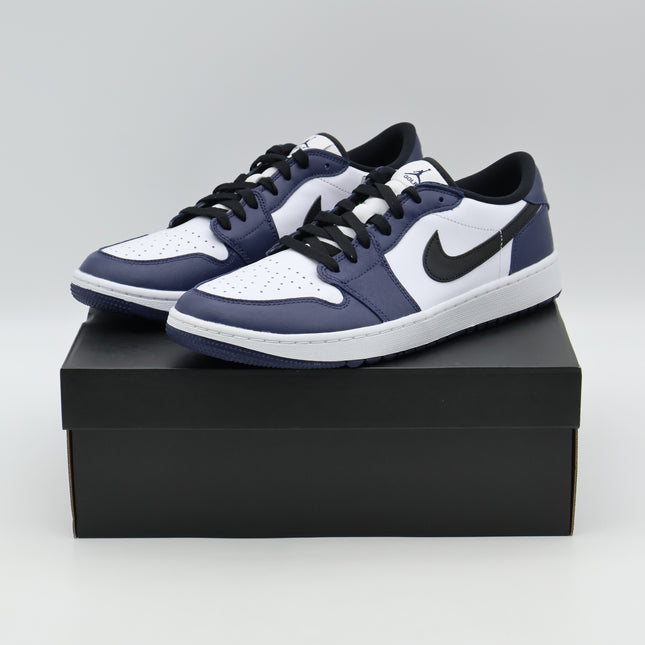 DD9315-104 Nike Air Jordan 1 Low Golf Midnight Navy Blue White Black (Men's)