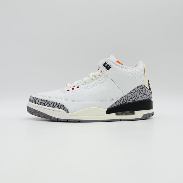 DN3707-100 Nike Air Jordan 3 Retro White Cement Reimagined Fire Red (Men's)