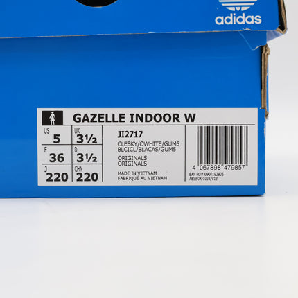JI2717 adidas Originals Gazelle Indoor Clear Sky Off White Gum (Women's)