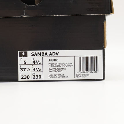 JH8803 adidas Originals Samba ADV Preloved Ink Gold Metallic (Men's)