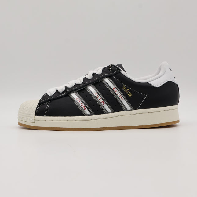 IH1313 Korn adidas Originals Superstar Core Black White Better Scarlet (Men's)