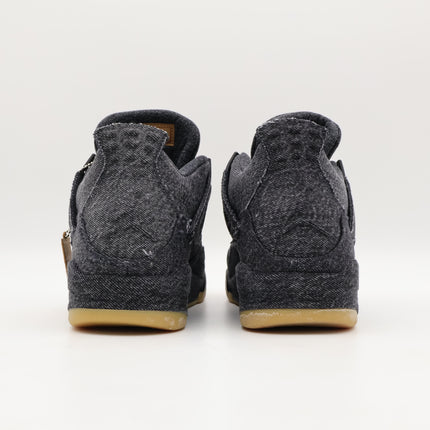 AO2571-001 Nike Levi's Air Jordan 4 Black Denim Blank Tag (Men's)