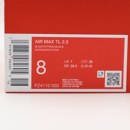 FZ4110-003 Nike Air Max TL 2.5 Black and Citron (Men's)