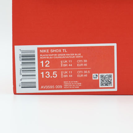 AV3595-009 Nike Shox TL Vapor GreenRacer Blue (Men's)